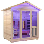 4-Person Outdoor Red Cedar and Hemlock Wet/Dry Sauna