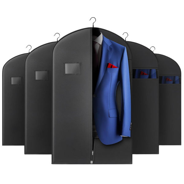 5-Pack Hleelomi 40" Suit Garment Bags With Zipper Window