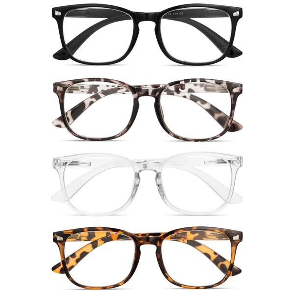 4-Pack Blue Light Blocking Reading Glasses
