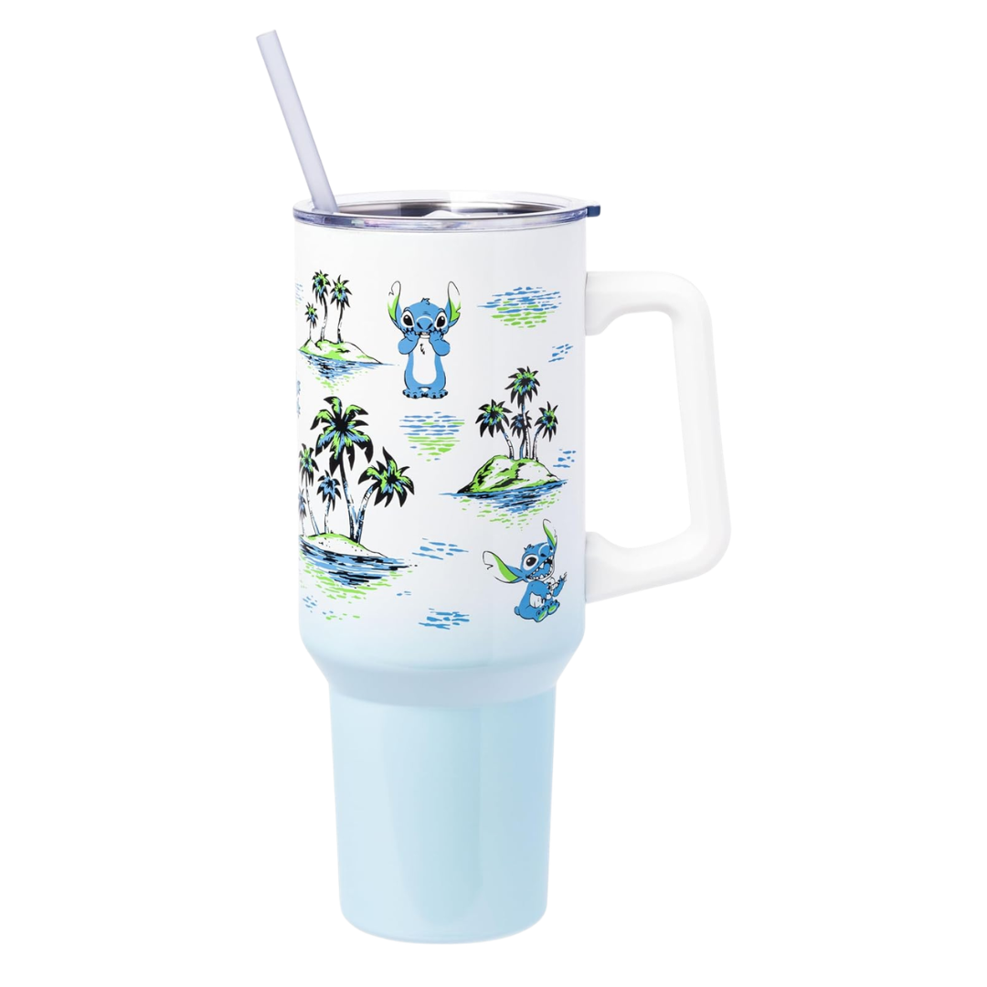 40oz Silver Buffalo Stainless Steel Tumbler With Handle