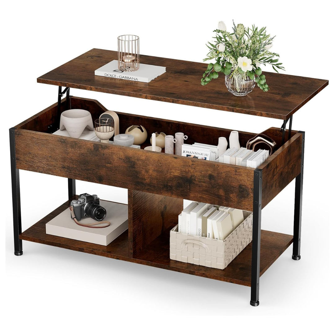 DUMOS Lift Top Coffee With Storage 39" Center Table