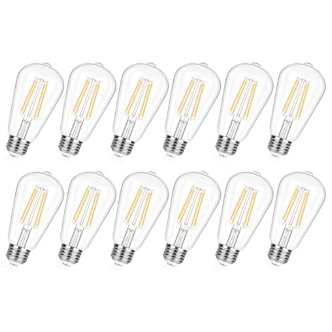 12-Pack Tobusa Vintage 90+ CRI Non-Dimmable 2700K LED Bulbs