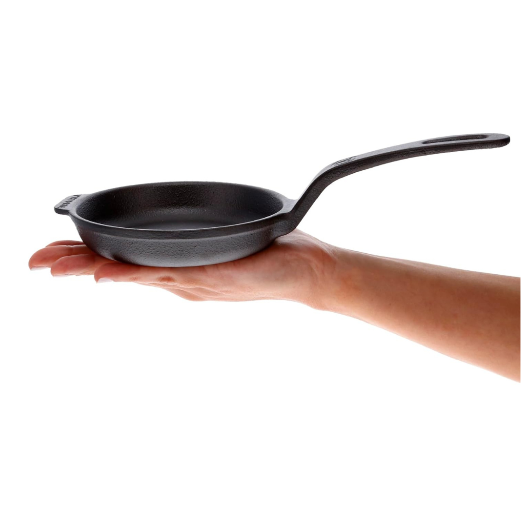 4" Victoria Pre-Seasoned Cast Iron Skillet With Long Handle
