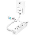 6ft 3-Prong Flat Extension Cord With 3 Grounded Outlets