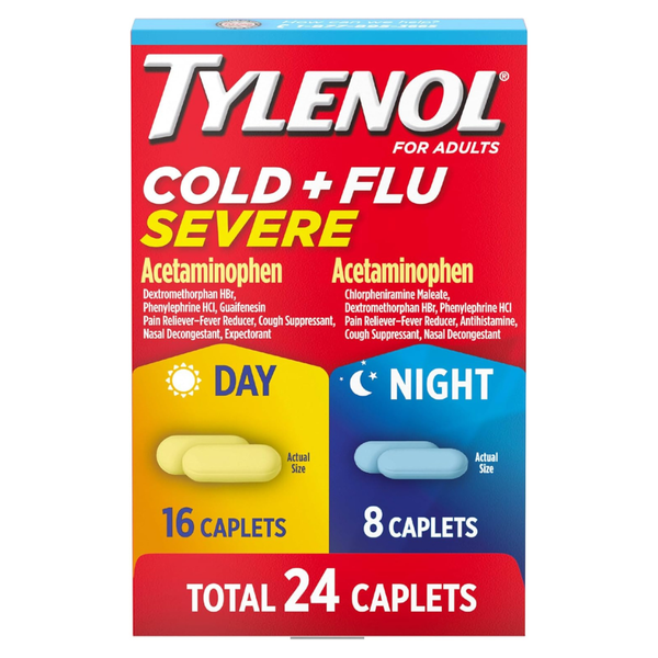 24-Count Tylenol Cold + Flu Severe Day & Night Caplets For Fever