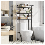 3-Tier Over-The-Toilet Bathroom Storage Cabinet With Paper Holder & Hooks