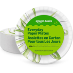 100-Count Amazon Basics 8.62" Disposable Everyday Paper Plates