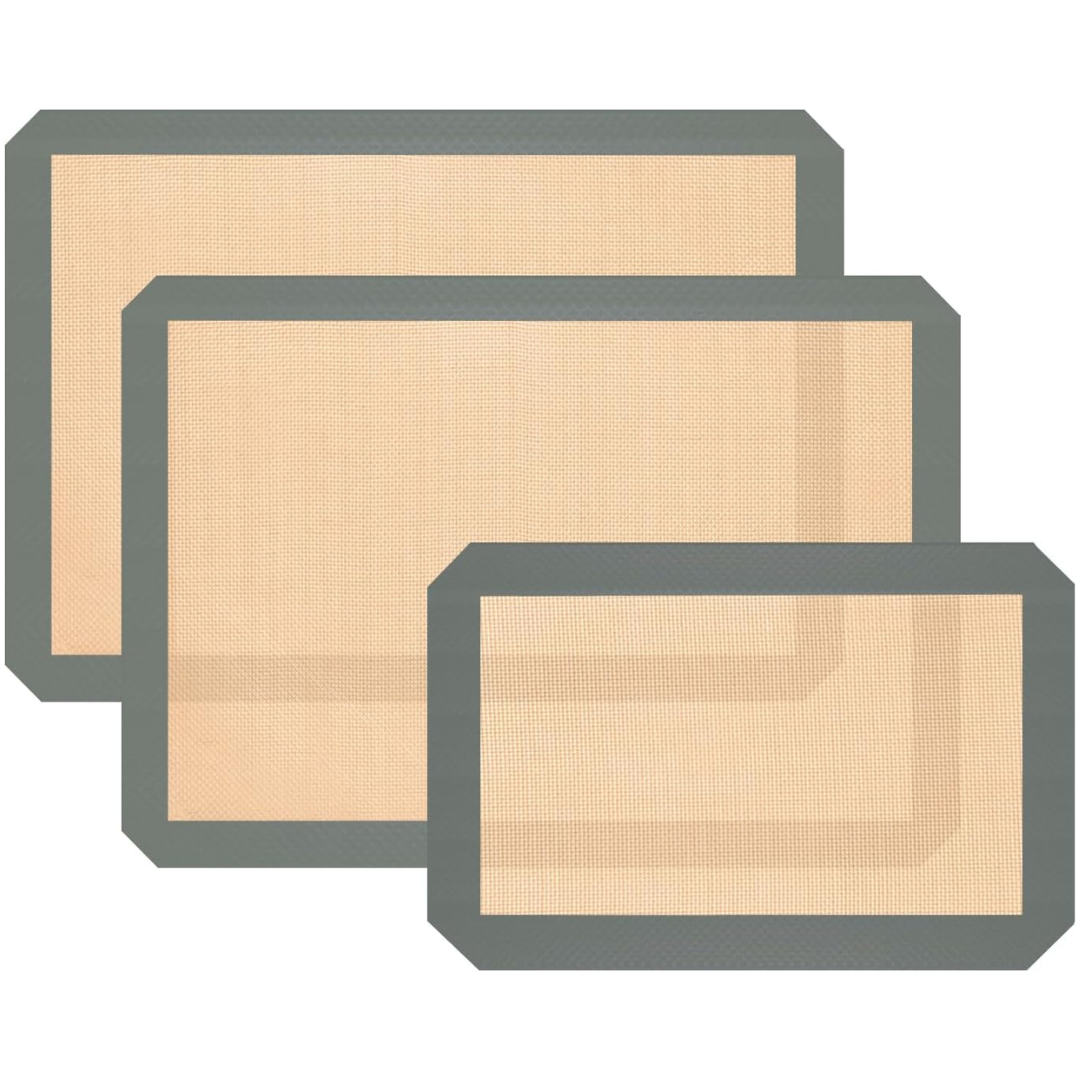 3-Piece Non Stick Silicone Baking Mat (3 Colors)