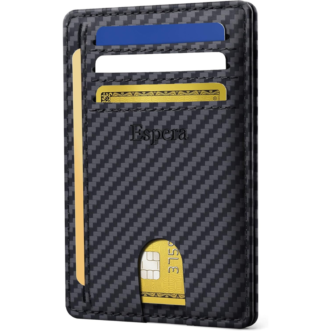 Men's Slim RFID-Blocking Card Holder Leather Wallets (Various)