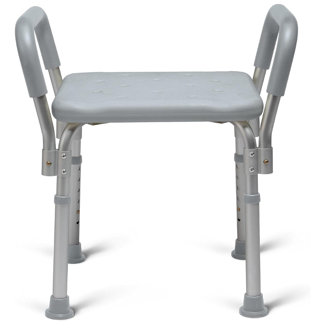 Medline 350 lb. Capacity Backless Shower Chair with Arms