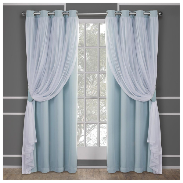 2-Pack Town & Country Luxe Talia Double Layer Curtains