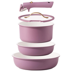 5-Piece Carote Nonstick Pots & Pans Set W/ Detachable Handle