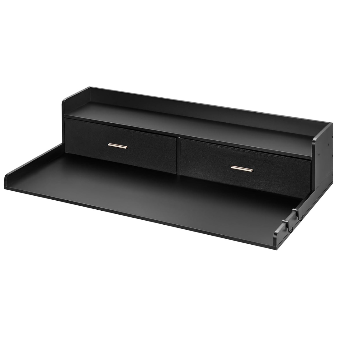 54" x 27" Vevor 2-Drawers Washer Dryer Countertop W/ Shelf