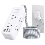 BESHON 15-Feet Power Strip Surge Protector