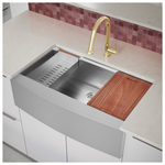 36 x 22 Single Basin Apron Kitchen Workstation Sink
