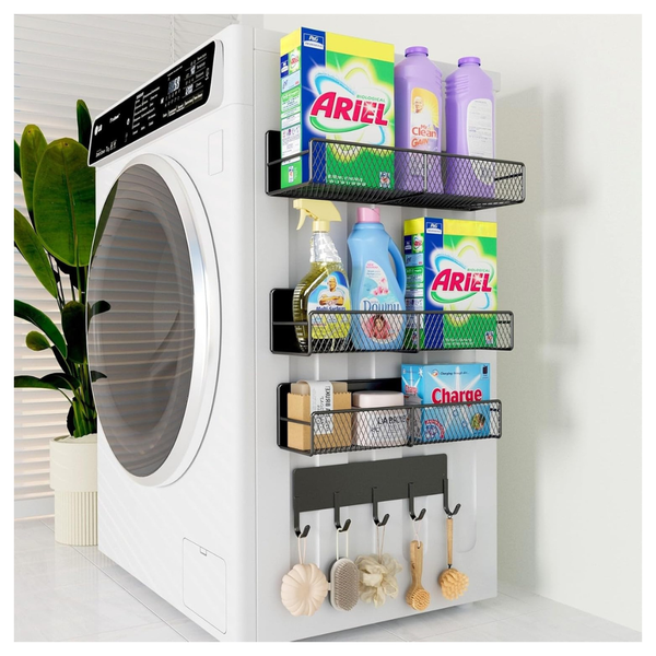 4-Pack Heavy-Duty Magnetic Laundry Shelves