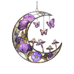 Acrylic Stained Glass Effect Crescent Moon Suncatcher