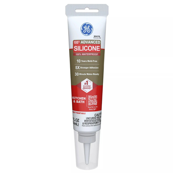 2.8-Oz GE Advanced Silicone Waterproof Caulk (White)