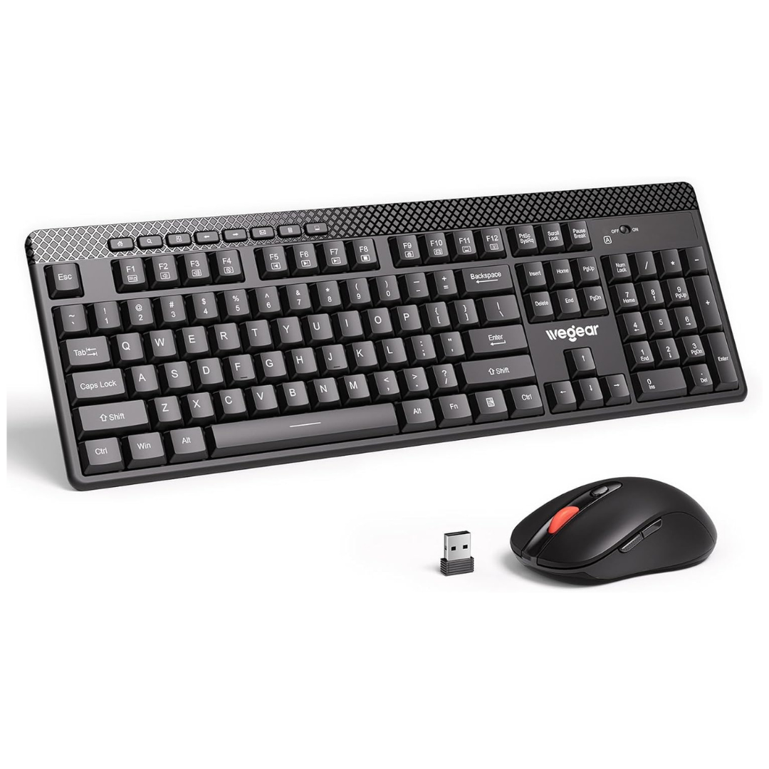 Wireless Keyboard And Mouse Combo With 8 Additional Shortcuts