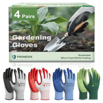 4-Pairs Unisex Breathable Gardening Gloves W/ Non-Slip Grip (Various)