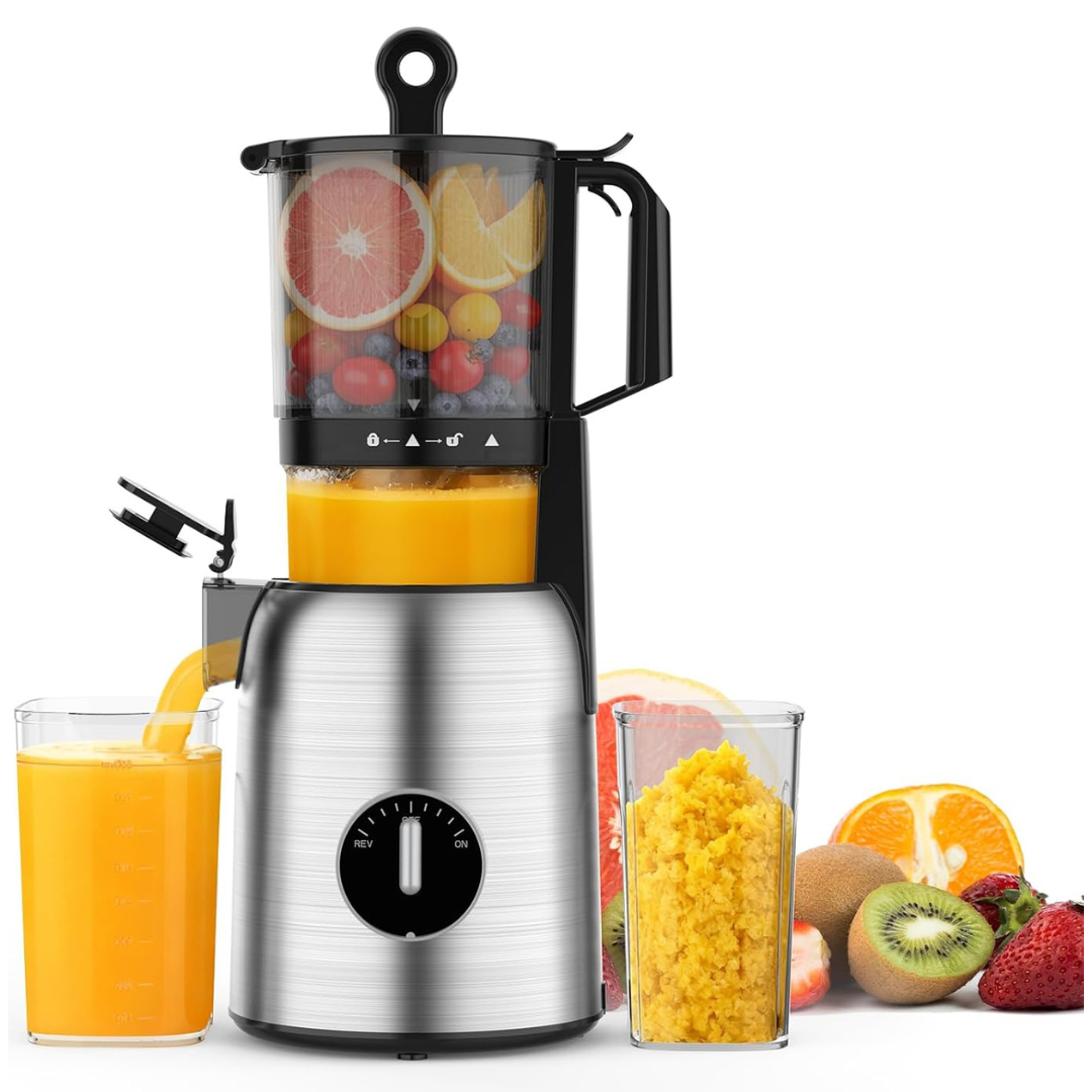 Kismile 300W Cold Press Stainless Steel Fruit & Vegetable Juicer