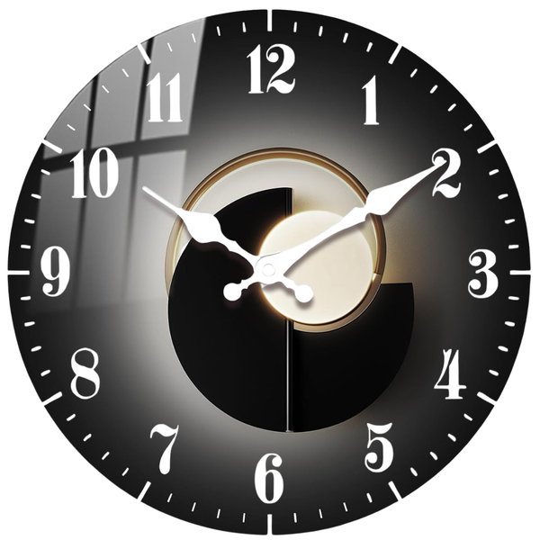 10" Non Ticking Battery Operated Wooden Analog Wall Clock