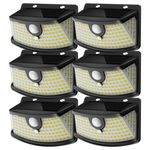 6-Pack 120-LED Solar Motion Sensor Lights W/ Reflector (Daylight White)