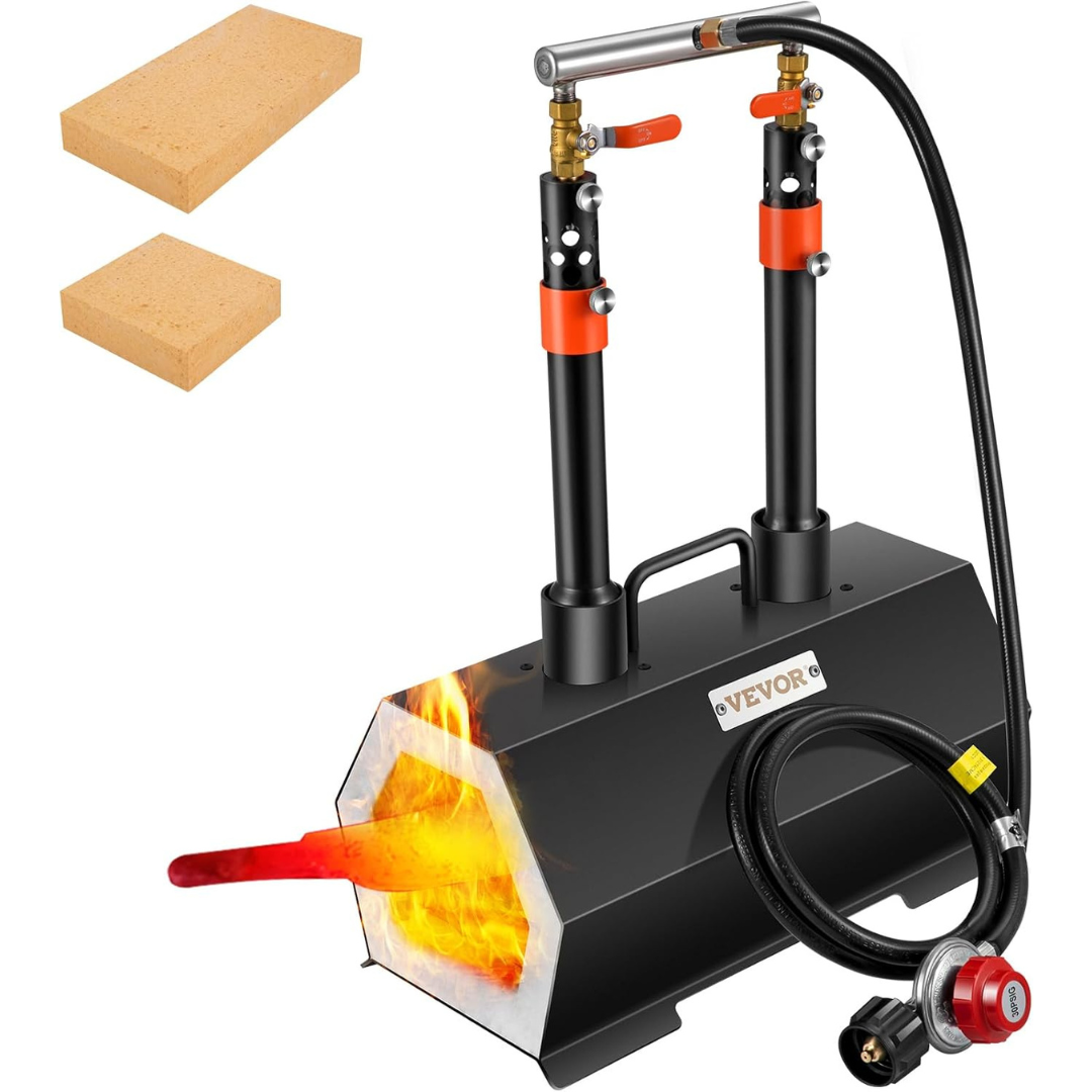 VEVOR Portable 2 Burner Propane Forge Kit (2600 Deg.F)