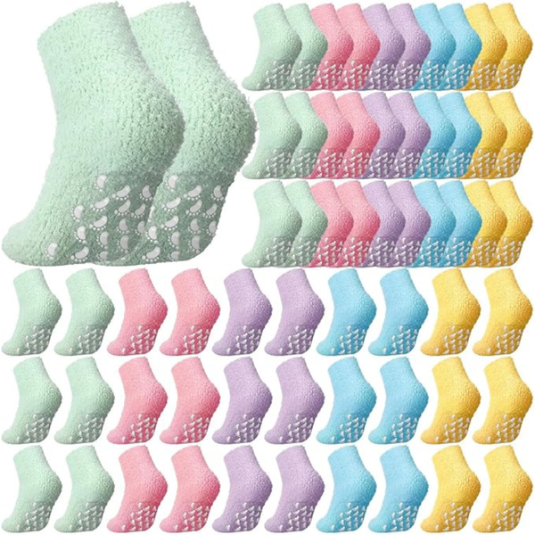 30-Pack Women Fuzzy Socks Woth Grip