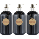3 Pack Reusable Plastic Bottles For Shampoo And Shower Gel (Various)