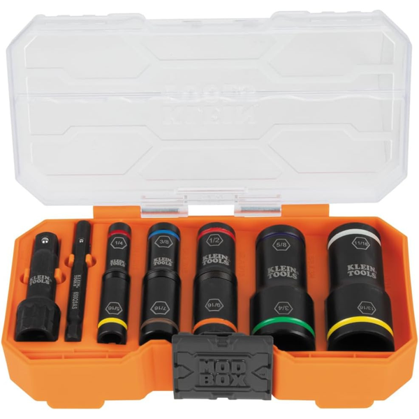Klein Tools 65618 KNECT Flip-10 SAE Impact Socket Set
