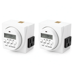 2-Pack UltraGrow 120V 7-Day Digital Timer, Dual Outlet