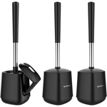 3-Pack SetSail Toilet Brush & Holder w/ Self Closing Lid (2 Colors)