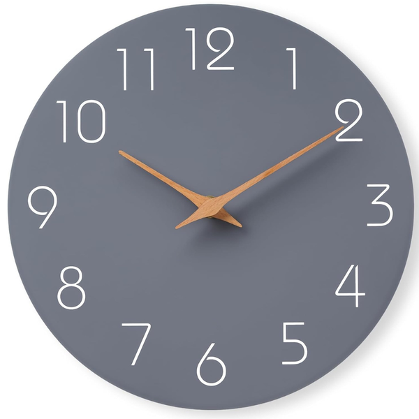 8" Silent Non-Ticking Modern Analog Wall Clock