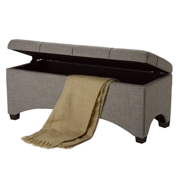 Better Homes & Gardens Pintucked 42" Storage Bench (Taupe)