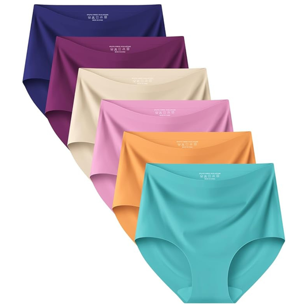 6-Pack Women's High Waisted No Seamless Underwear (Various)