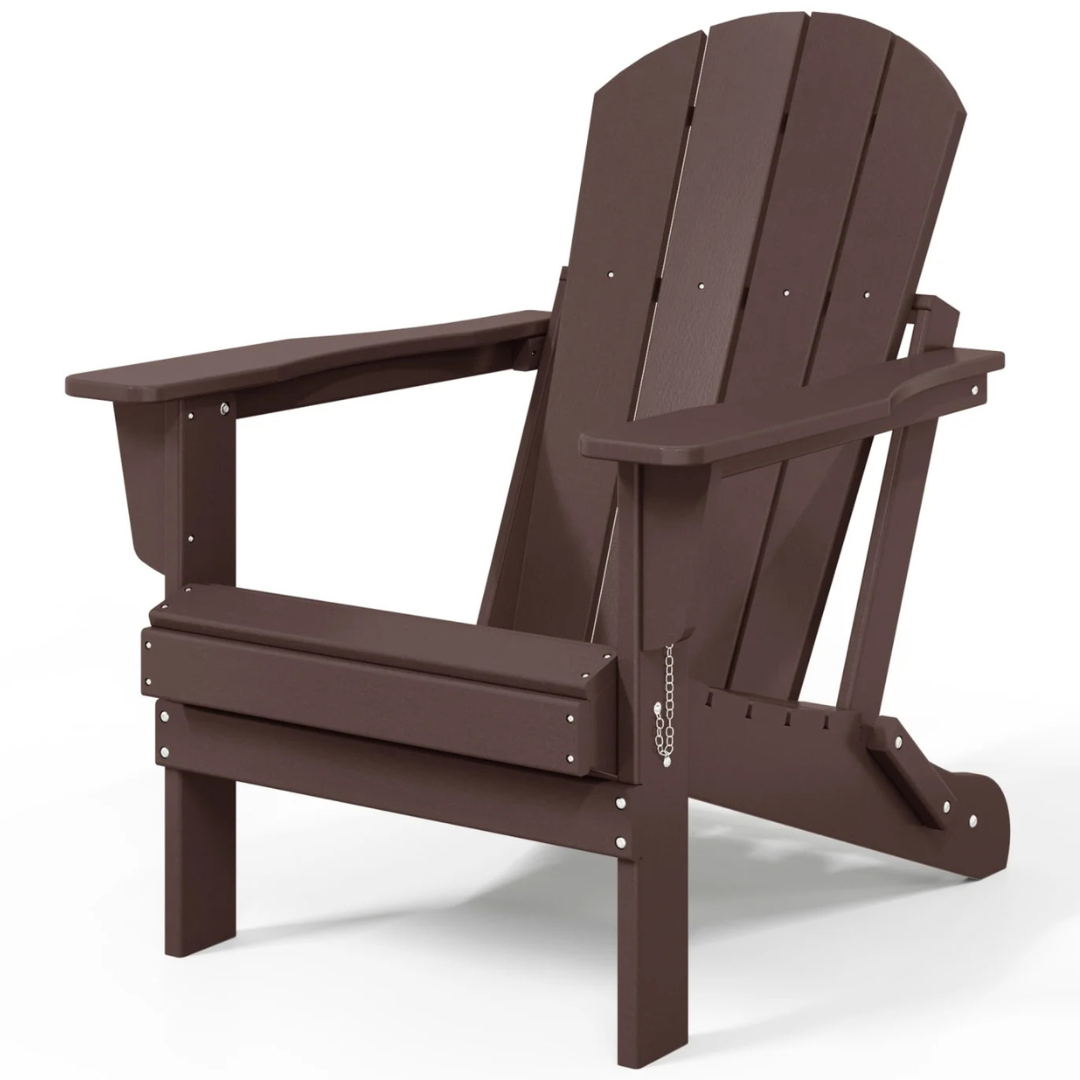 WestinTrends All-Weather Contoured Poly Folding Adirondack Chair