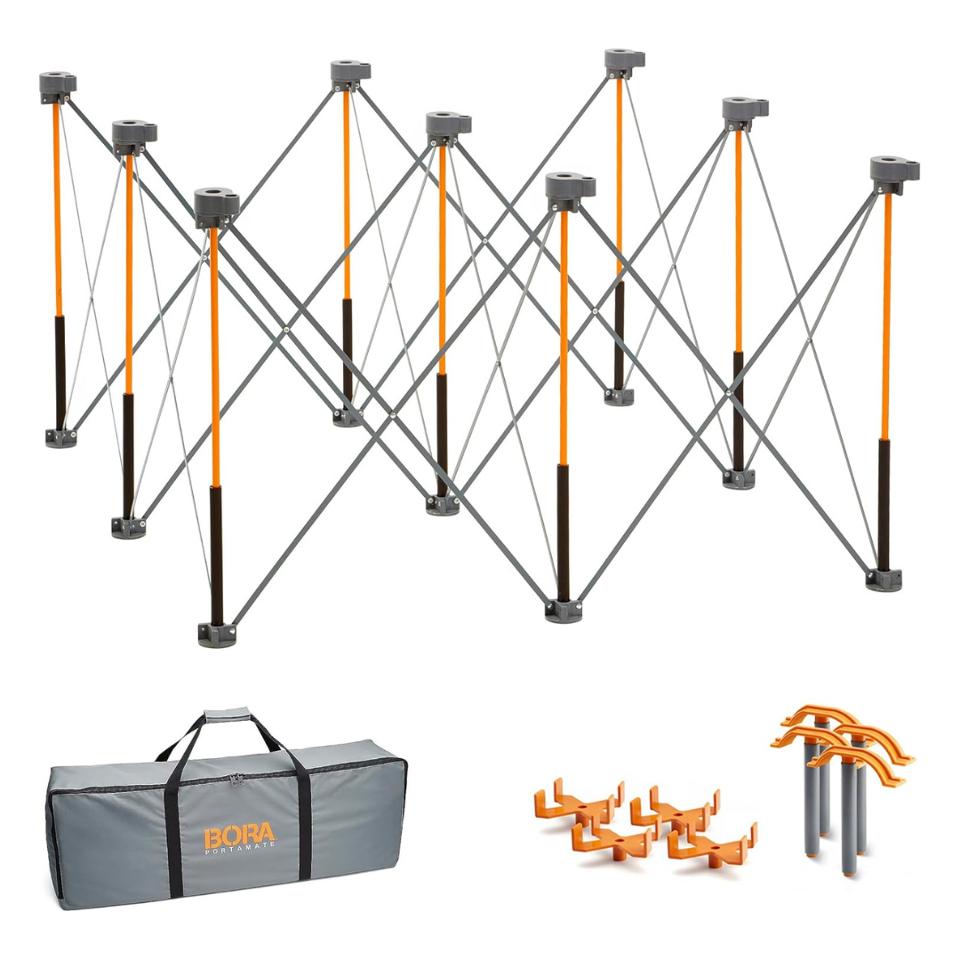 4' x 4' Bora Steel Centipede Work Support Sawhorse W/Accessories