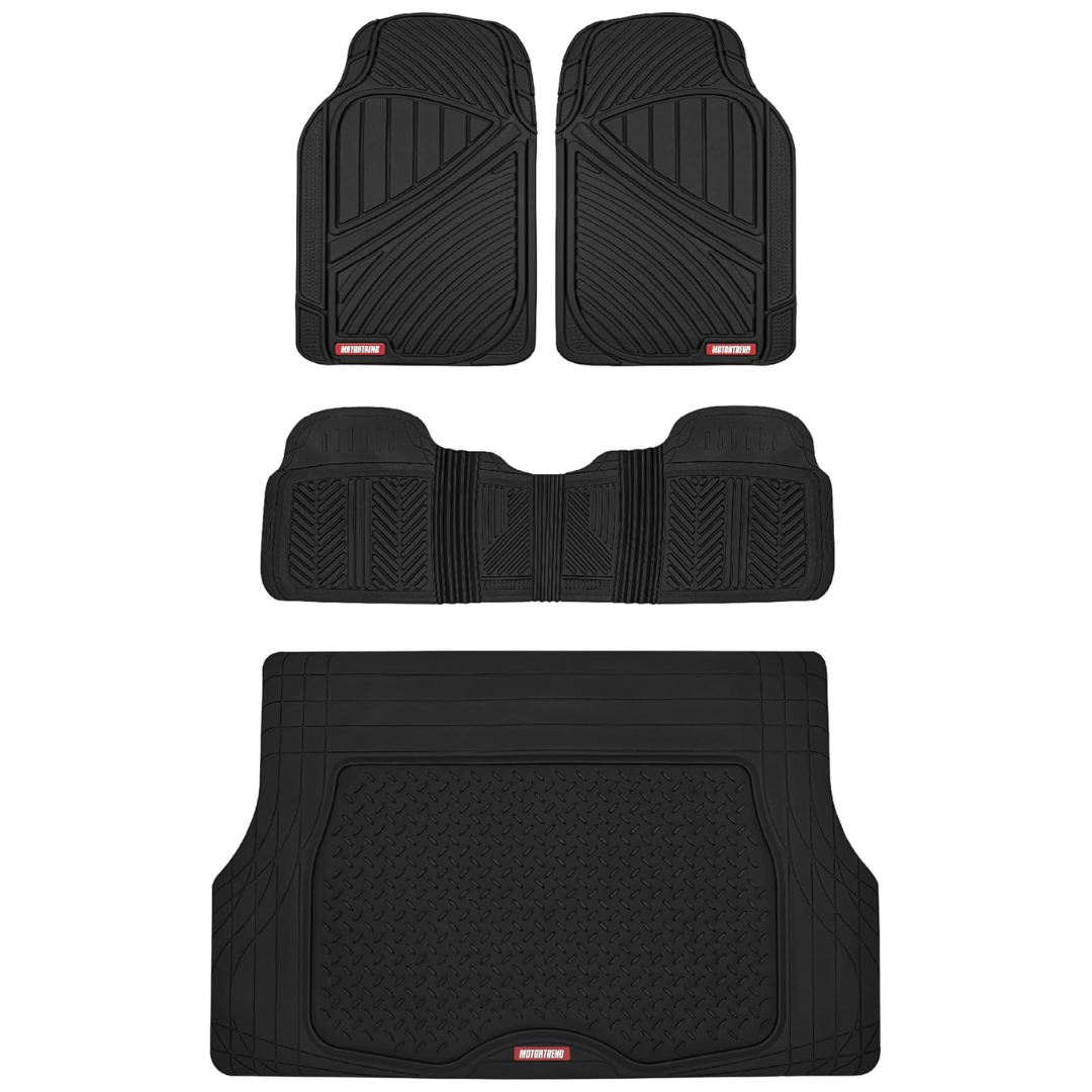 Motor Trend FlexTough Performance All Weather Rubber Car Mats