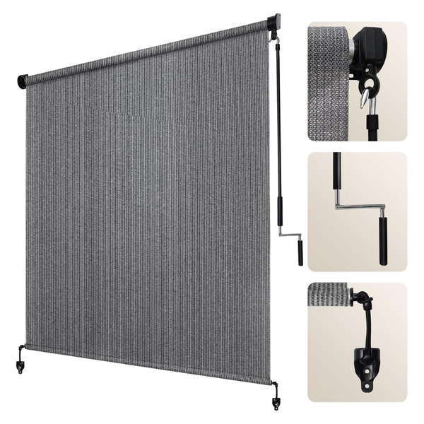 Naway 8ft x 6ft Cordless Outdoor Roller Shades