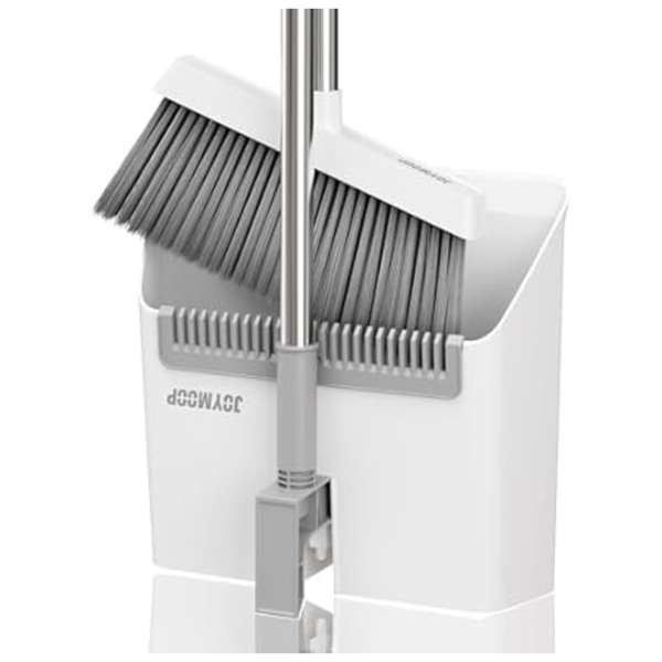 Joymoop White Broom And Dustpan Set
