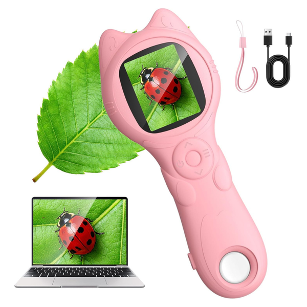 Kids 1080P Portable Digital Mini Handheld Pocket Microscope