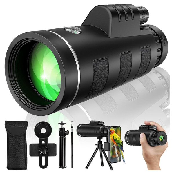 40 x 60 High Powered Monocular Telescope With Smartphone Adapter