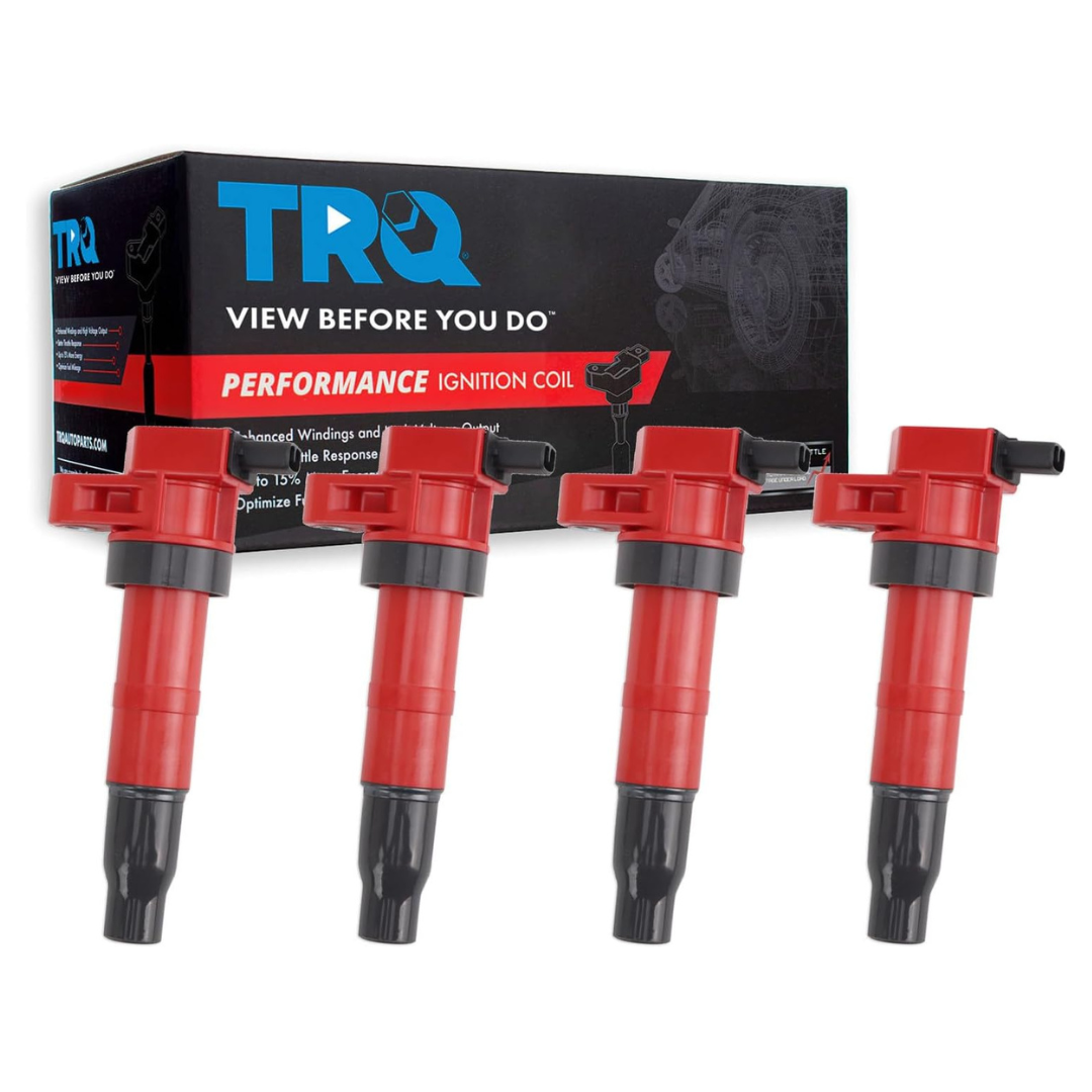 TRQ Ignition Coil Set 4 Piece High Temperature Epoxy