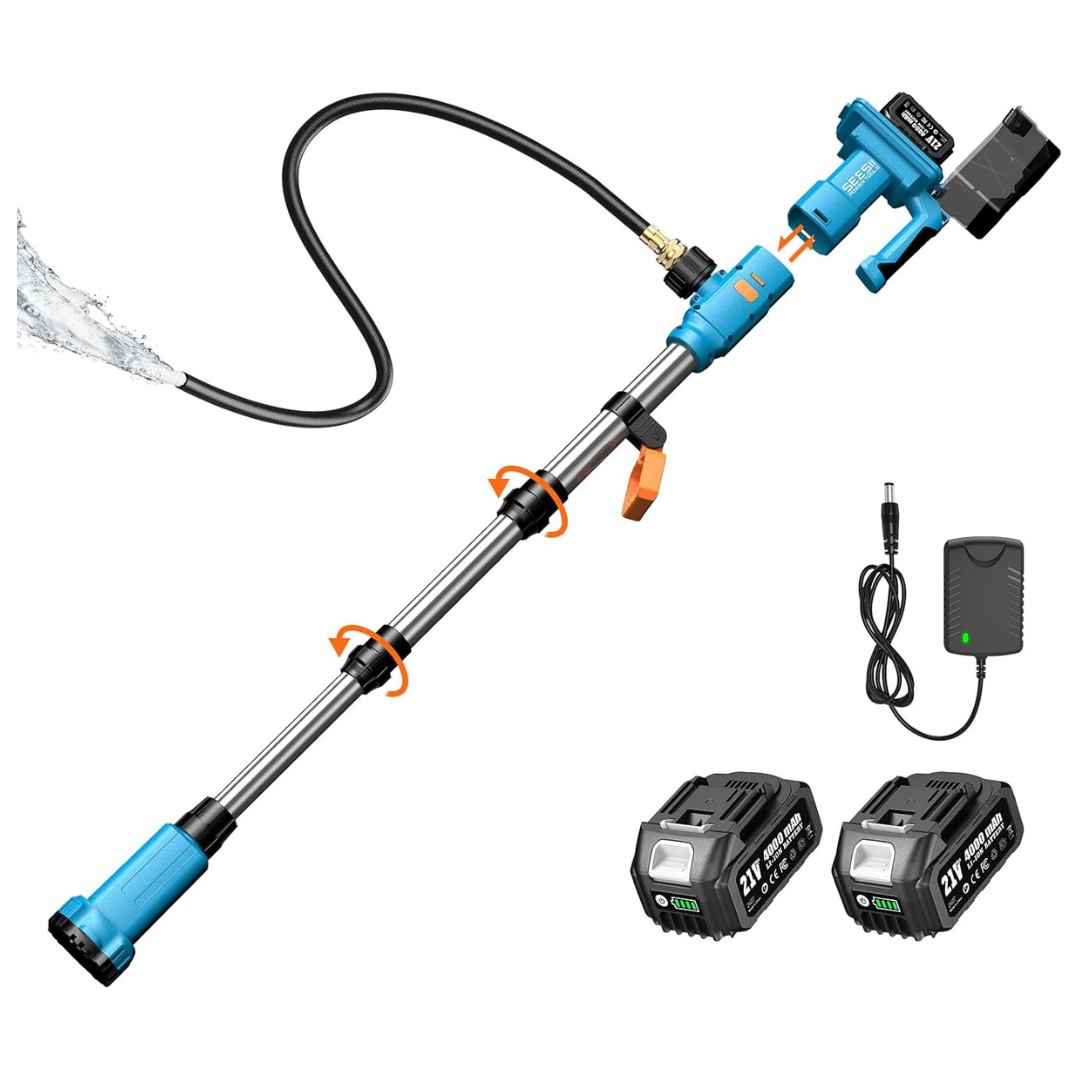 740GPH Portable Cordless Stick Water Transfer Pump W/ 2x 4.0Ah Batteries