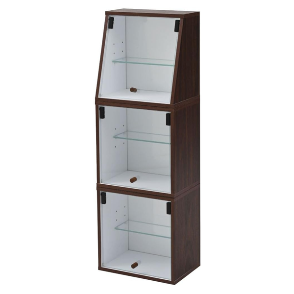 PaletteLife 3 Tiers Knock-Down Curio Cabinet Box