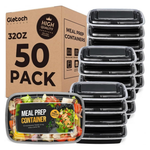 50-Pack 32oz Meal Prep Containers With Lids
