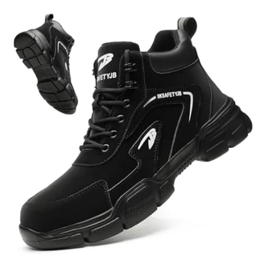 PJZHJ Boots Men's Slip Resistant Safety Steel Toe Shoes