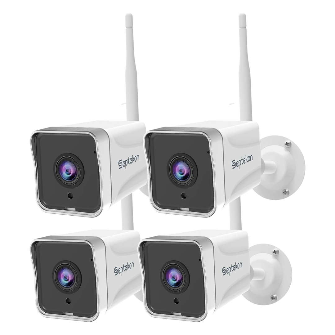 4-Pack Septekon Outdoor Security Camera