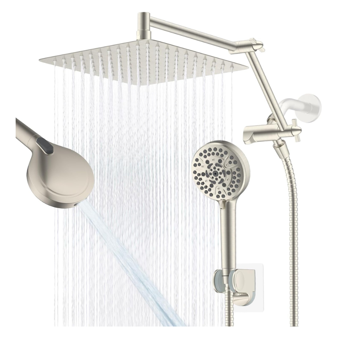 10" High Pressure Rainfall Shower Head With Handheld